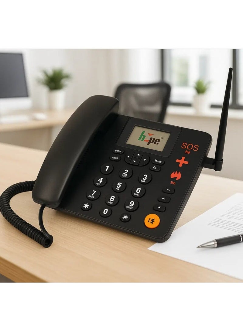 Hope LF9002 Cordless Fixed Wireless Phone with SIM Card Slot, 2G/3G/4G Support, Strong Signal Transmission, 1200mAh Battery, MP3 Player - Image 3