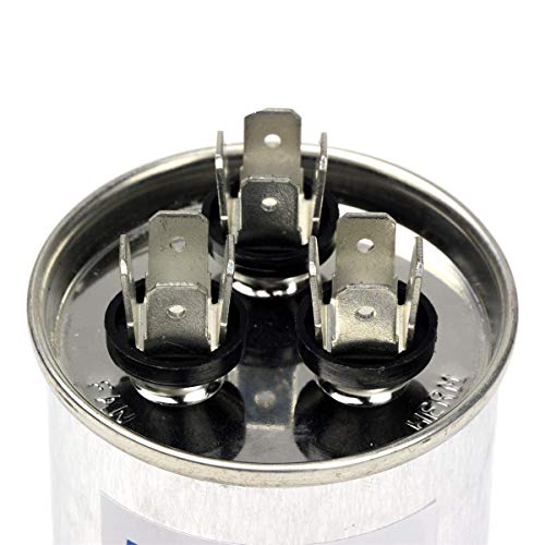 TEMCo Industrial TEMCo 45+5 uF Dual Run Capacitor CBB65, 45/5 MFD, 370-440V, Round, 50/60Hz | for HVAC AC Fan, Motor, Blower Applications - Image 4