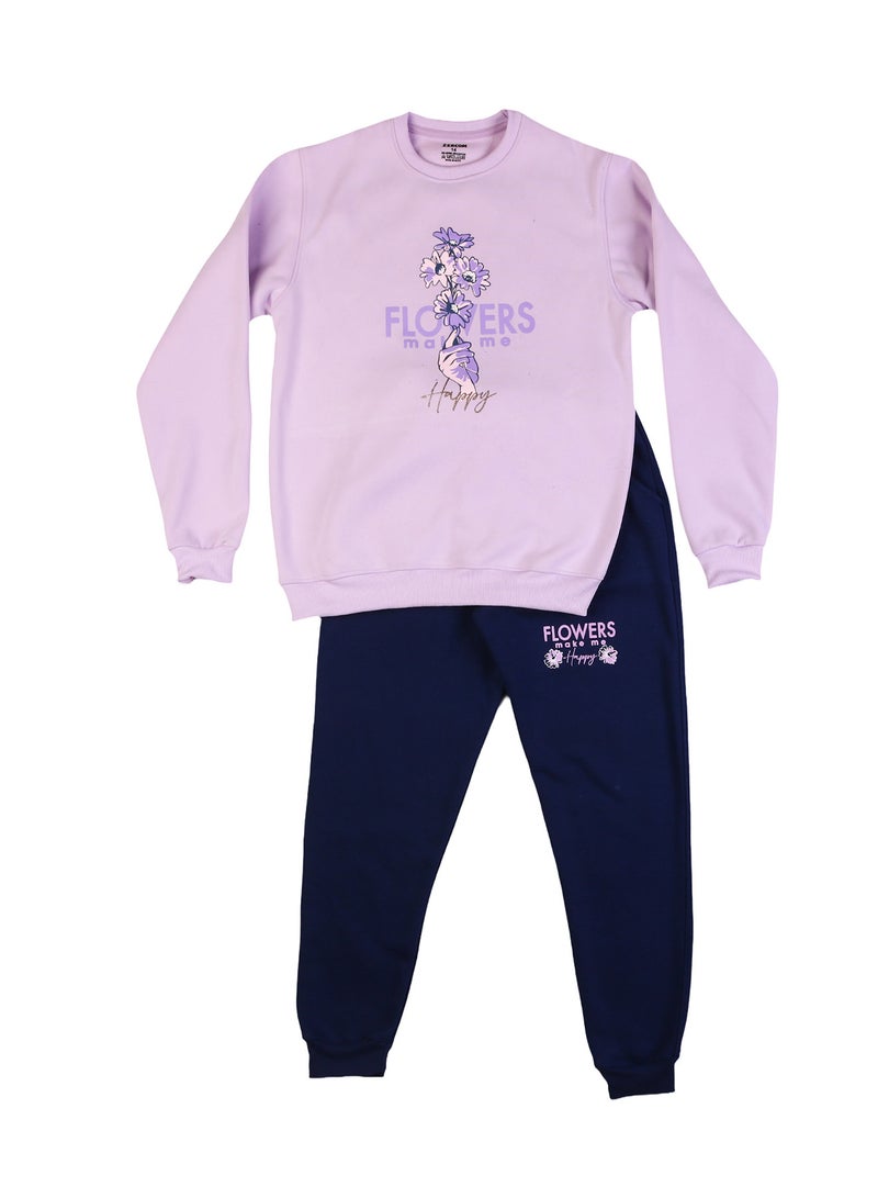 زيركون بيجامة شتوي بناتي - 4052 - Image 1