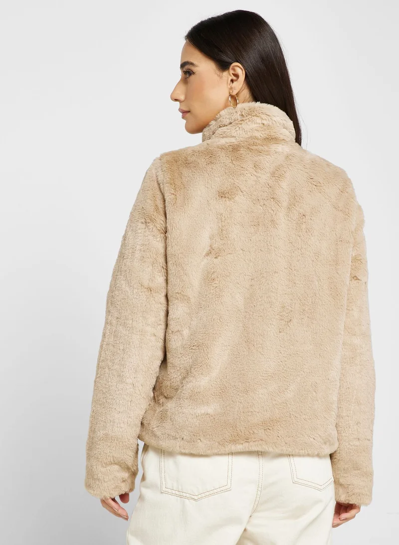 ONLY Fur Pocket Detail Jacket