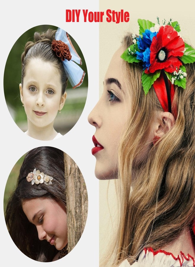 JUNSDUKE 4 Pack Headbands, Comb Headbands, Hair Bands with Teeth, Thin Skinny Head Bands For Women, Girls (Black, Medium) - Image 3