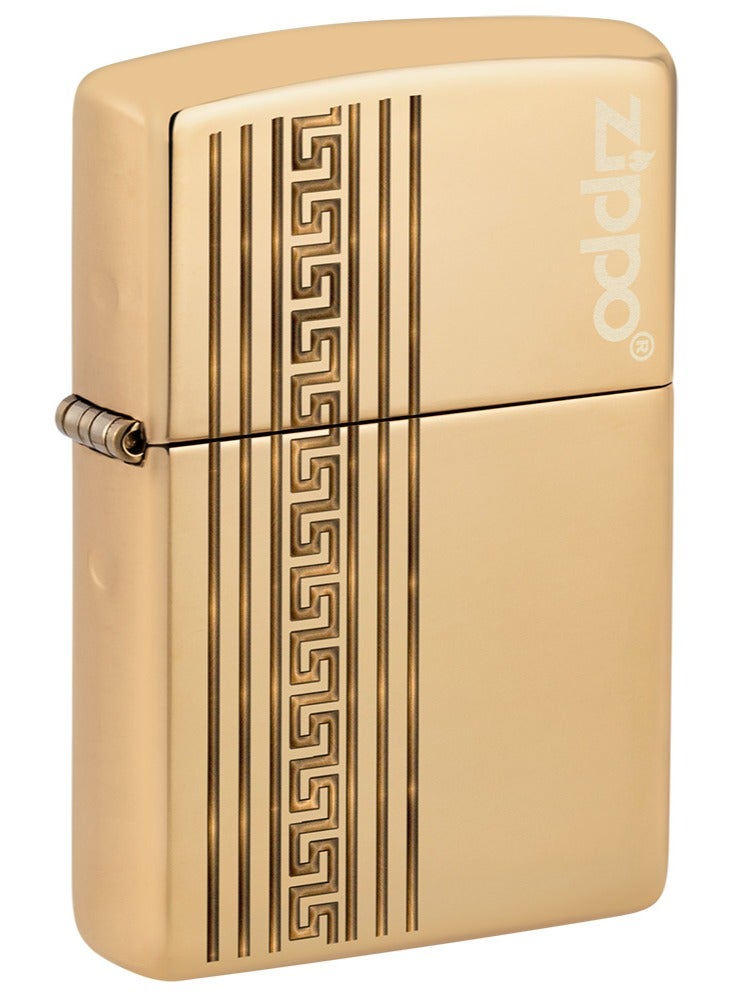 Zippo Ci411712 254B Solid Brass Luxury High Polish Brass Windproof Lighter - Image 1