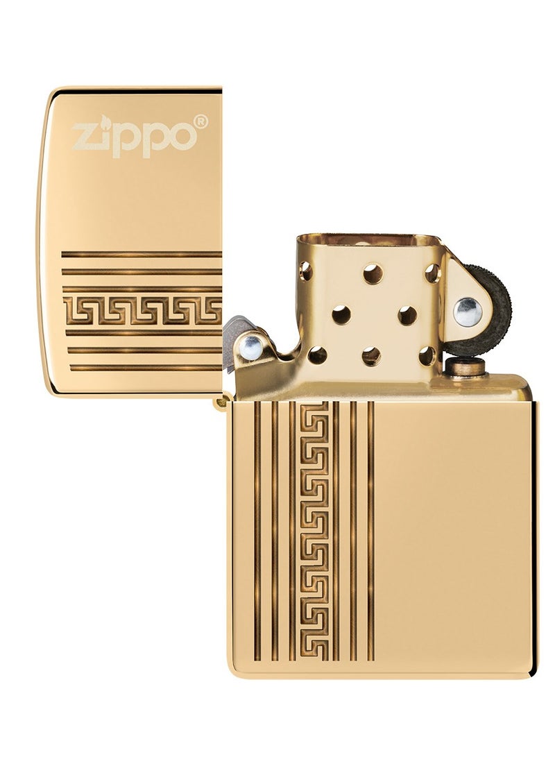 Zippo Ci411712 254B Solid Brass Luxury High Polish Brass Windproof Lighter - Image 4