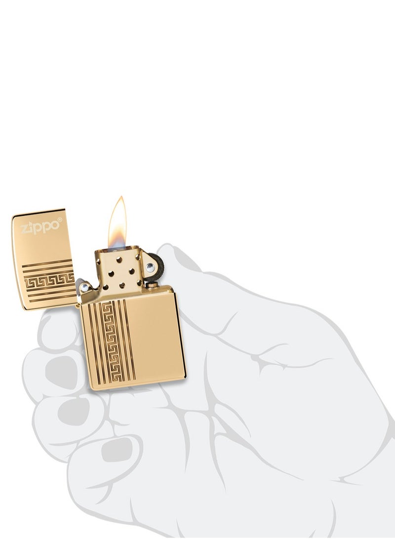 Zippo Ci411712 254B Solid Brass Luxury High Polish Brass Windproof Lighter - Image 5