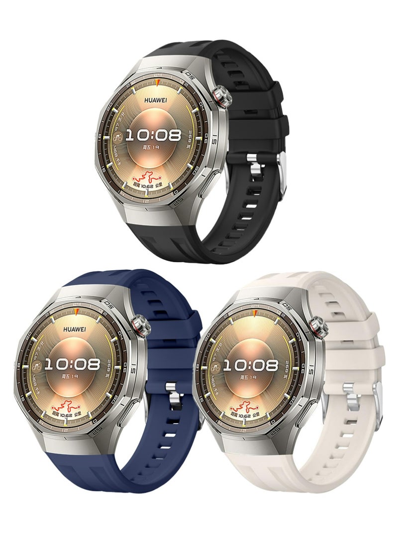 X-level 3Pcs Huawei Watch GT 6 Pro Soft Silicone Replacement Strap - High Quality, Lightweight, Stylish & Durable - Easy Installation - Replacement Strap for Huawei Watch GT 6 Pro Smartwatch Bands - Image 1