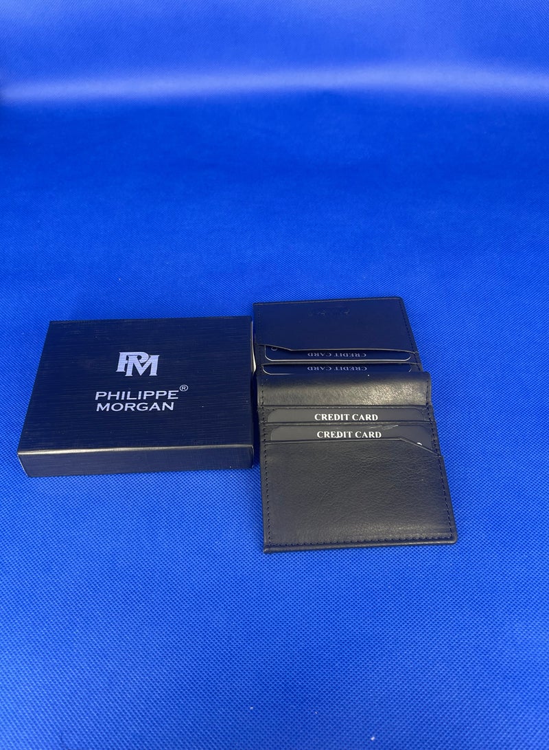 فيليب مورجان محفظة جلدية أصلية فاخرة قابلة للطي مع 14 فتحة لحامل البطاقات - Image 2