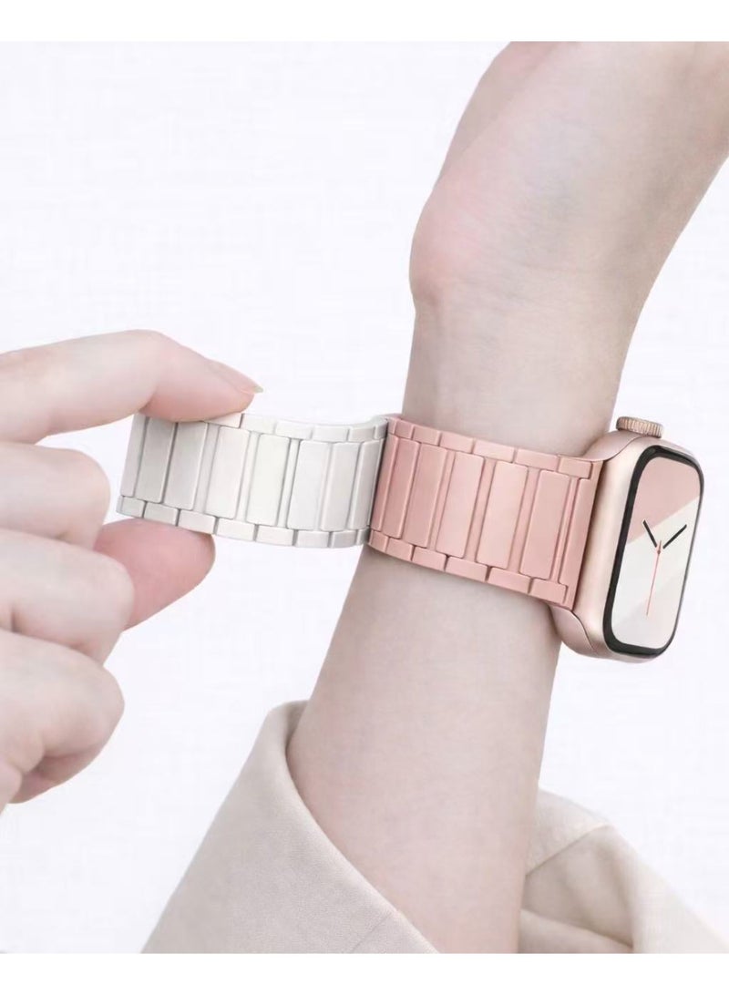 حزام سيليكون مغناطيسي متوافق مع Apple Watch مقاس 42/44/45/46/49 مم، حزام رياضي ناعم بديل بإغلاق مغناطيسي آمن لسلسلة 1–10 و SE و Ultra - Image 2