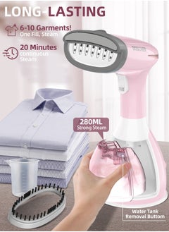 DOSCHER Garment Steamer Iron,High-Power Handheld Garment Steamer Clothes Steamer Portable Steam Iron 30s Fast Heat-up Ironing Wrinkle Remover -1500W 280ML  - Image 5