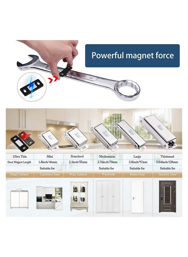 Cabinet Magnetic Catch 5 Pack Black Ultra Thin Cabinet Door Magnetic Catch Magnetic Closures for Kitchen Closet Door Closing Magnetic Door Catch Closer - Image 3