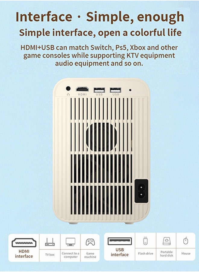 Korean brand HD home projector HP30, 13000 lumens, LED light source, 4K 1080P full HD, horizontal keystone correction, auto LED projector, dual-band Wi-Fi, and Bluetooth voice control. - pzsku/Z5C41AC6522C9DEC140B7Z/45/_/1739000402/ac7c6bee-a744-4c2c-a4ee-45ccf58d0fdd