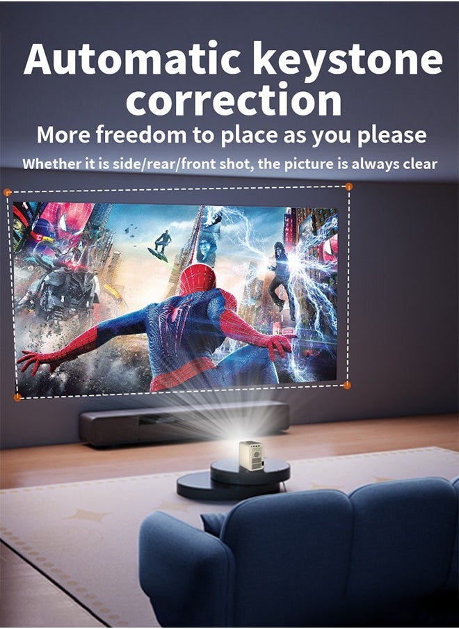 Korean brand HD home projector HP30, 13000 lumens, LED light source, 4K 1080P full HD, horizontal keystone correction, auto LED projector, dual-band Wi-Fi, and Bluetooth voice control. - pzsku/Z5C41AC6522C9DEC140B7Z/45/_/1739000412/e3beee66-8a2d-4553-8d79-6c20c4c4dc75