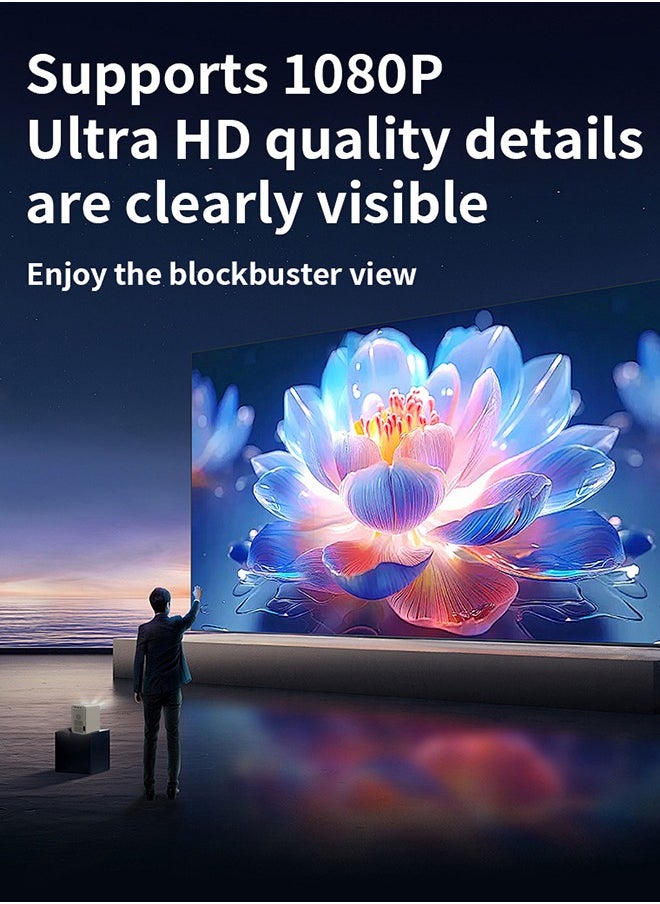 Korean brand HD home projector HP30, 13000 lumens, LED light source, 4K 1080P full HD, horizontal keystone correction, auto LED projector, dual-band Wi-Fi, and Bluetooth voice control. - pzsku/Z5C41AC6522C9DEC140B7Z/45/_/1739000413/6aa9417b-bdaa-4b7d-912c-706855da4736