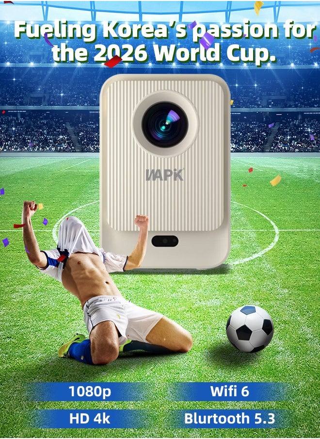 Korean brand HD home projector HP30, 13000 lumens, LED light source, 4K 1080P full HD, horizontal keystone correction, auto LED projector, dual-band Wi-Fi, and Bluetooth voice control. - pzsku/Z5C41AC6522C9DEC140B7Z/45/_/1739778684/6fc890b2-a5b3-4b36-9523-21f8dc7abc37