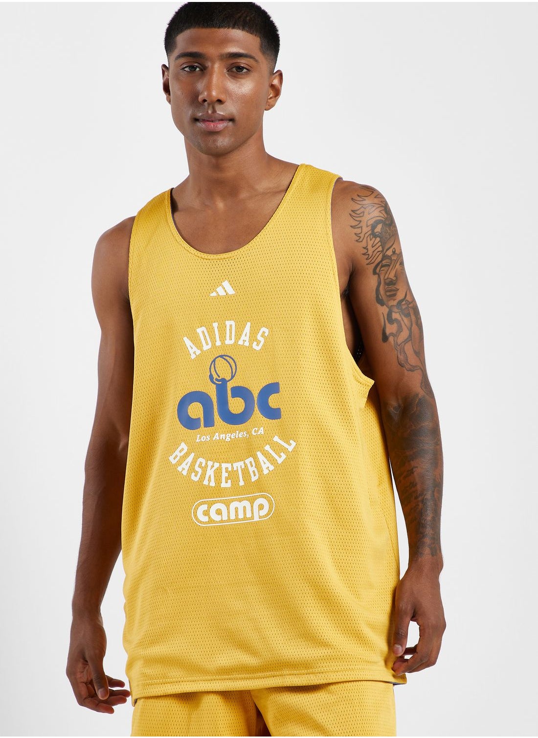 adidas Summer Camp ABC Tee - Yellow, Men's Basketball