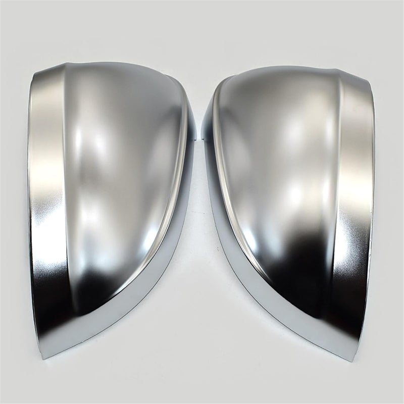 Vuzmode Matte Chrome Silver Rearview Mirror Caps - Image 2