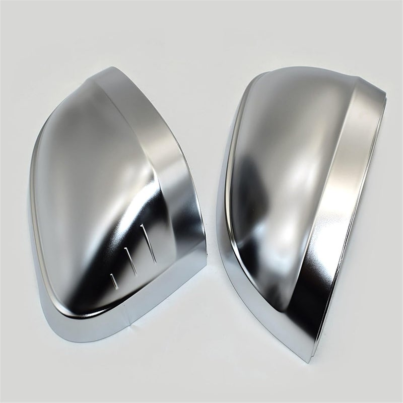 Vuzmode Matte Chrome Silver Rearview Mirror Caps - Image 3