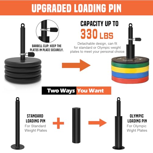 SERTT Cable Pulley System Gym, Power Rack Pulley Attachment with 2-in-1 LAT Pull Down Bar and Upgraded Loading Pin,Used for Triceps Pulldown, Biceps, Back, Shoulder - Image 5