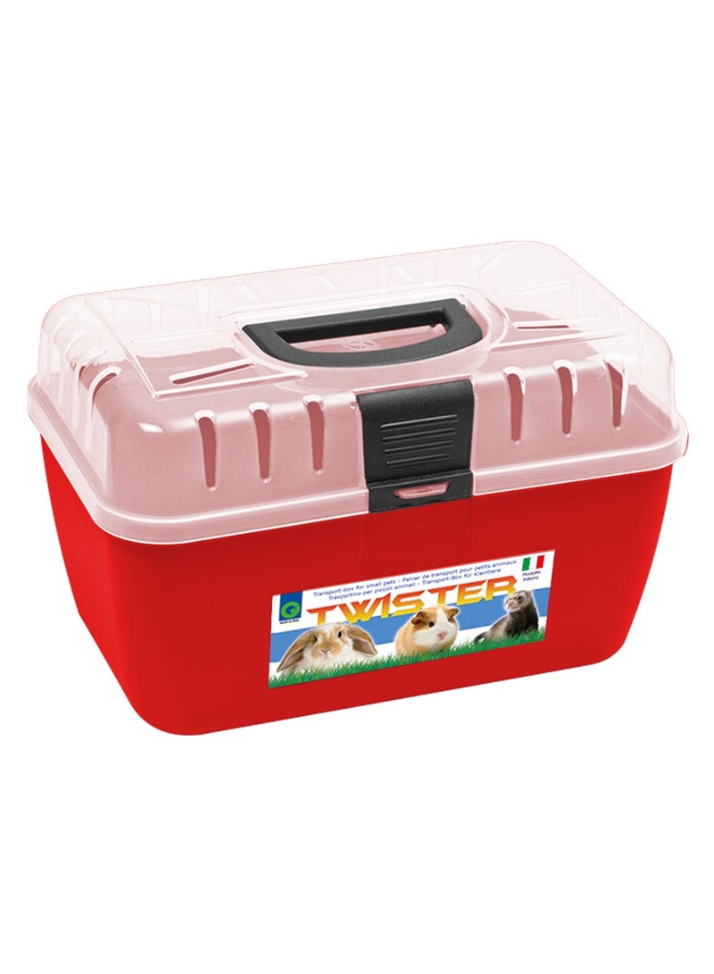 Georplast, Twister Small Pets Transport Box - Red Color - Image 1