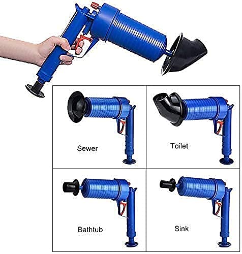 Vroxy High Pressure Air Drain Blaster Pump Plunger Sink Pipe Clog Remover Toilets Bathroom Kitchen Cleaner (Random Color) - Image 3