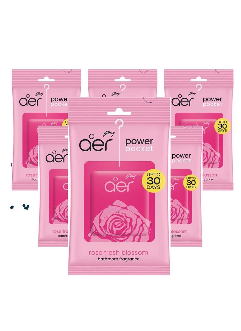 Godrej Aer Godrej Aer Power Pocket Bathroom Fragrance - Fresh Blossom pack of 6  - Image 1
