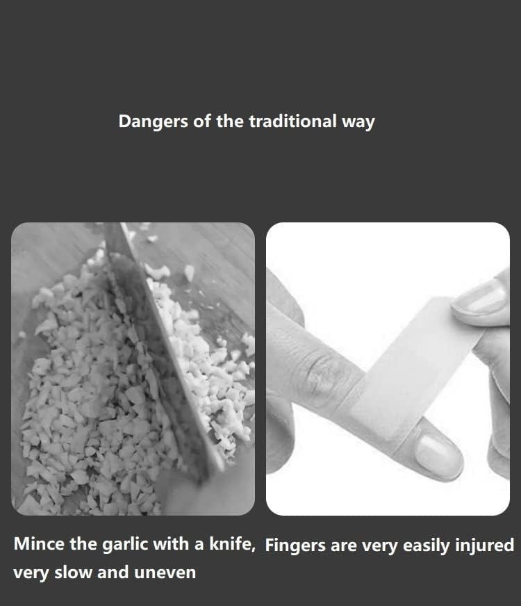 SAGREENY Garlic Press Crusher and Mincer- Professional Food Grade, Rust proof, Easy to Squeeze and Easy to Clean, - Image 5