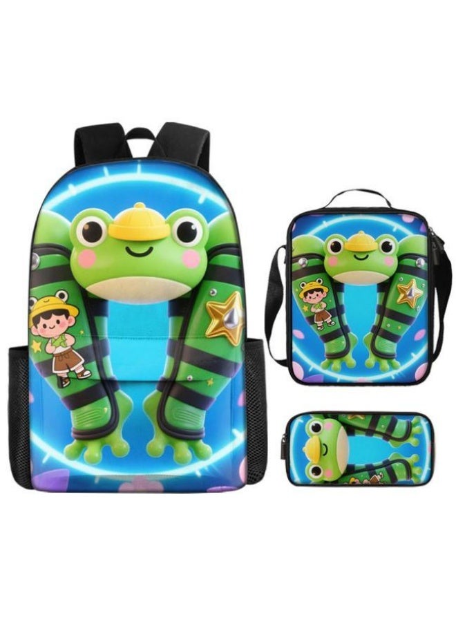 Bright Li Fire Fashion is unlimited! Cartoon bag three-piece set, suitable for a variety of scenes for students and teenagers (available for students, children, friends on outings, mountain climbing, schooling, etc.) - 82 - Image 2