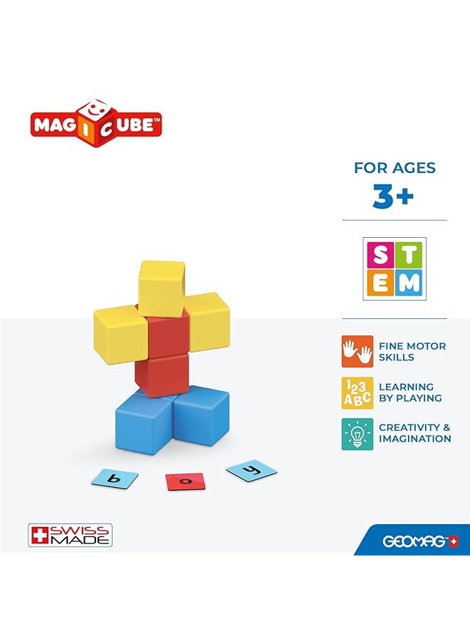 جيوماغ ألعاب بناء الكلمات ماجيكوب، مشابك معاد تدويرها، جذع ومغناطيس تعليمي، صنع في سويسرا، بلاستيك معاد تدويره بنسبة 100%، ألعاب مفتوحة النهاية، ألعاب بناء، 3 سنوات فما فوق، 79 قطعة - Image 4