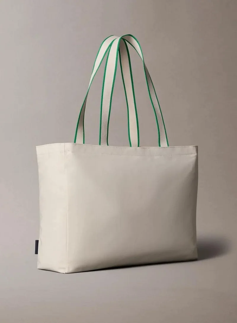 Calvin Klein Bone White Heritage Crest Logo Tote Bag for Men | Best Price UAE