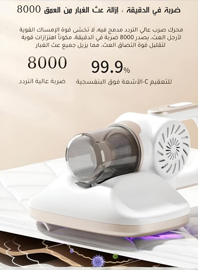 جهاز لاسلكي لشفط ومسح: مكنسة كهربائية بقوة شفط عالية لإزالة العث وتنظيف الأرضيات - Image 5
