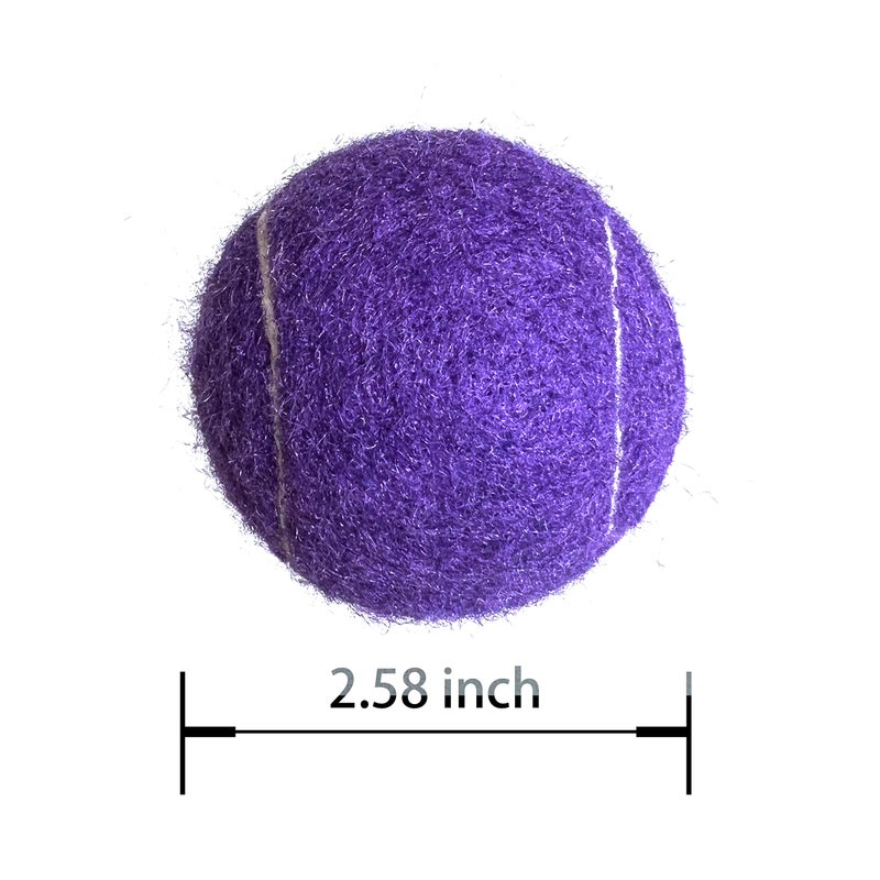 Hpwfhplf Tennis Balls  12 Packs Practice Tennis Balls For Beginner  Training Playing Tennis Balls For Dogs  Come With Mesh Carry Bag (Purple) - Image 2
