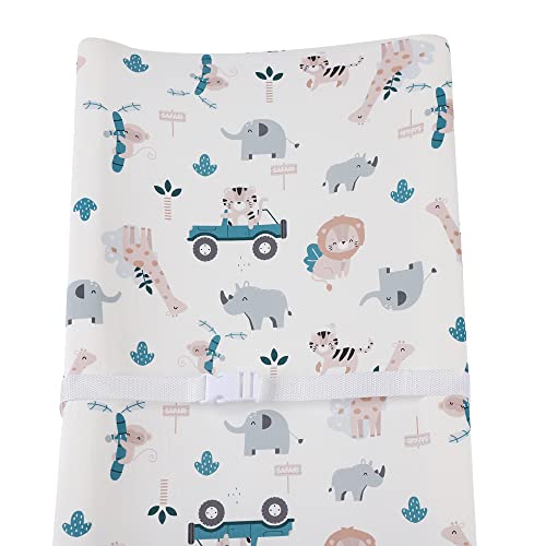 Tontukatu Changing Pad Cover Set 3 Pack Jersey Knit Ultra Soft for Baby Boys Girls Elephant TigerFoxGrey - Image 3