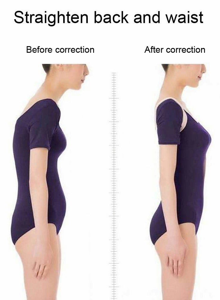 Excefore Posture Corrector, 2 Pcs Correction Belt Back Spine Support Adjustable Upper Brace for Clavicle and Providing Pain Relief Women Men, Breathable(L) - Image 3