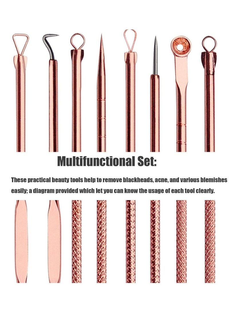 Y&D Blackhead Remover Pimple Popper Tool Kit, Acne Zit Extractor for Nose Face, Stainless Steel Whitehead Popping Removal 4 Pcs  - Image 3
