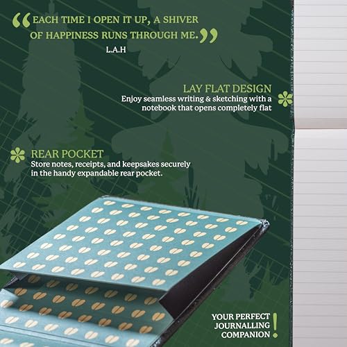 Dingbats* Notebooks Dingbats* - Wildlife Lined Reporter A6 Notebook - PU Leather Hardcover Pocket Journal for Work, Travel - Pocket, Elastic Closure, Pen Holder, Bookmark - Image 5