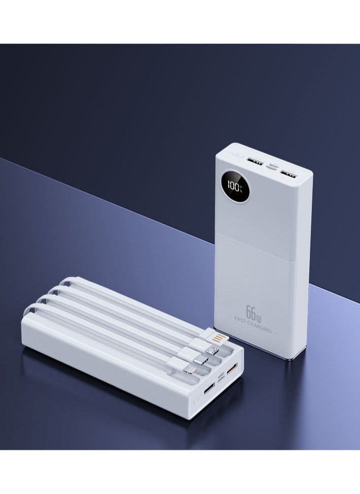 ALFY & CO - 20000 mAh Power Bank Portable Charger USB Type C Battery Pack 22.5W Fast Charging Compatible with iPhone 16 15 14 13 Pro Max Samsung Galaxy Z Fold 6 S24 S23 S22 S21 Ultra Apple Watch Airpods iPad white - Image 1