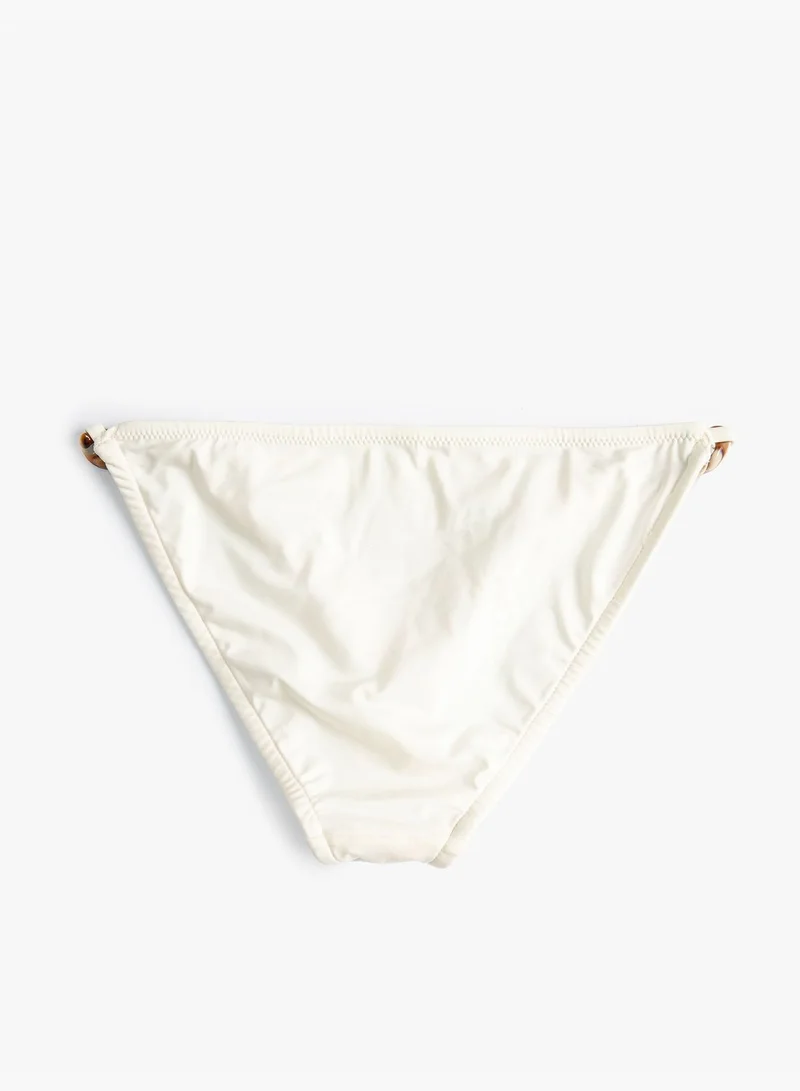 KOTON Accessory Detail Medium Rise Bikini Bottom