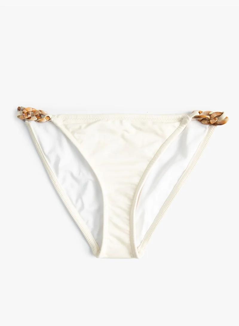 KOTON Accessory Detail Medium Rise Bikini Bottom