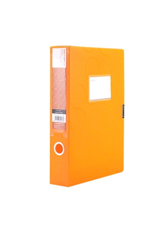 Sunwood Plato Series Colorful File Box / Doent Box / Folder / Storage Box / Classification Voucher Box A4 / 55mm Orange Fbe4007 - Image 3