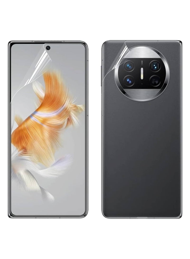 دبليو تيك واقي أمامي وخلفي شفاف عالي الدقة لهاتف هواوي ميت X3 4G 2023 شفاف - Image 2