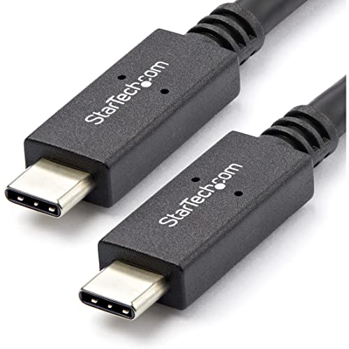 StarTech 1m 3 ft USB C Cable with Power Delivery [5A] - M/M - USB 3.1 [10Gbps] - USB-IF Certified - USB 3.1 Type C Cable - USB 3.1 Gen 2 - Image 1