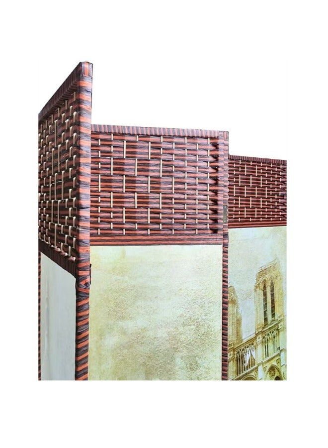 ATM 4-Panel Foldable Room Divider Screen with Paris Print Design – Decorative Privacy Partition (180x200 cm) - Image 2