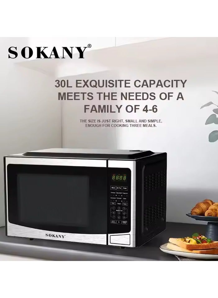 sokany Sokany SK-441 Multifunctional Electric Microwave Oven, 1440W, 30L Capacity, Child Safety Lock, Fast Heating - Black  - Image 3