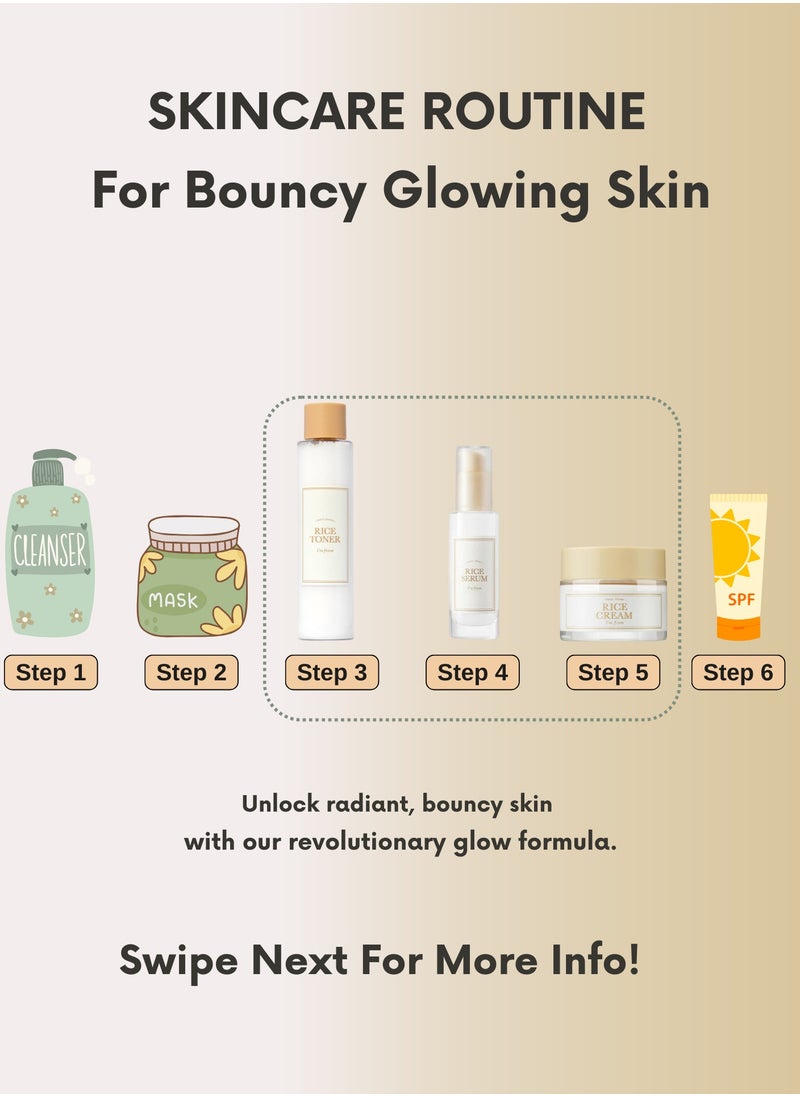 I'M FROM Hydrating Rice Trio Set - Toner - Face Serum - Face Cream  - Image 3