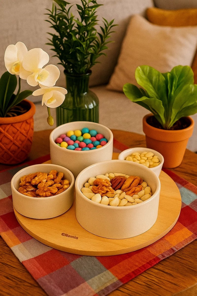 لوفت مقبلات، طقم، الطول 33.5 × العرض 33.5 × الارتفاع 10 سم، أبيض، بورسلين-188411 - Image 1