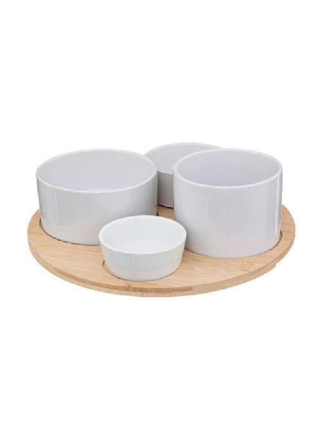 لوفت مقبلات، طقم، الطول 33.5 × العرض 33.5 × الارتفاع 10 سم، أبيض، بورسلين-188411 - Image 4