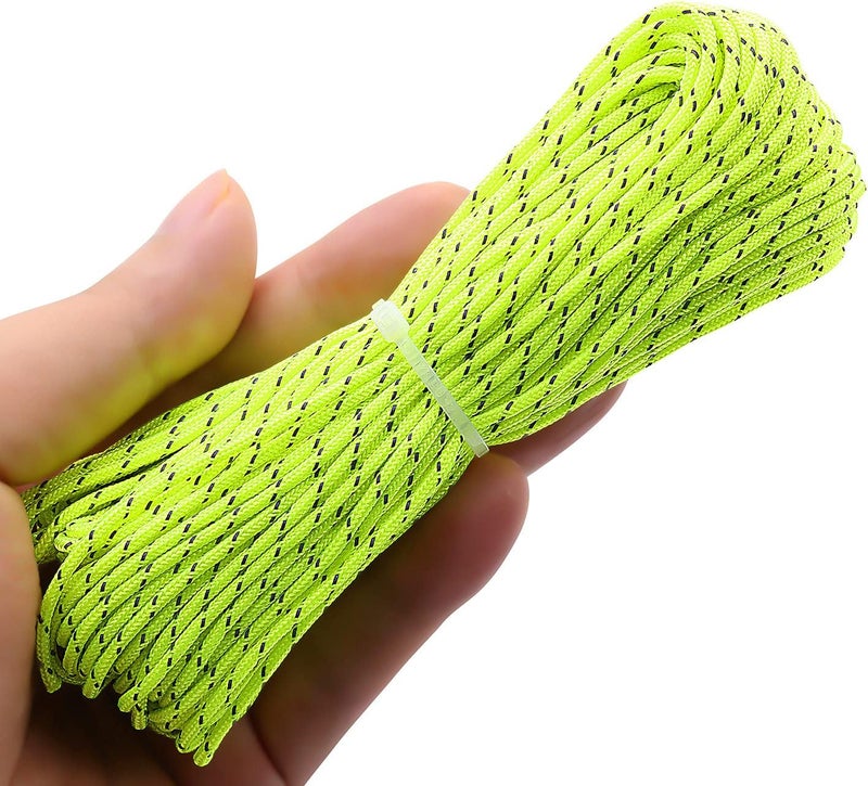 ThreeBulls 1.8mm Fluorescent Reflective Guyline Tent Rope Camping Cord Paracord,65 Feet - Image 4