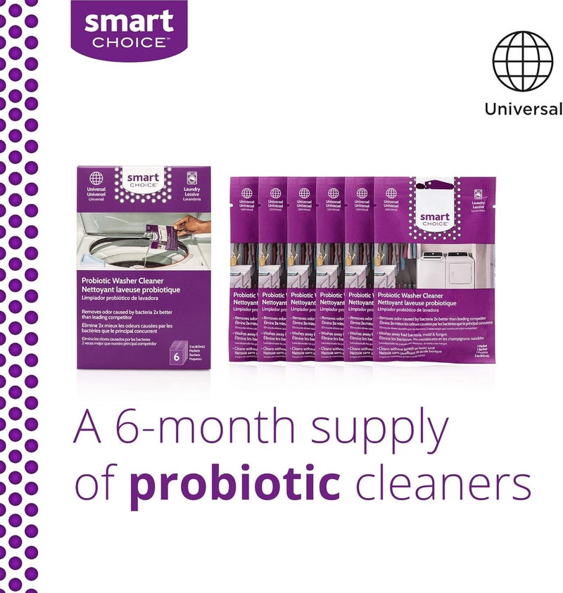SmartChoice 10SCPROL02 Washer Washing Machine Cleaner, Carton of 6 Packets - Image 2