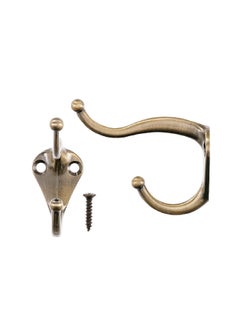 ACE 2-Piece Antique Brass Elegant Small Coat and Hat Hook Copper 3 Inch 01-3012-116 