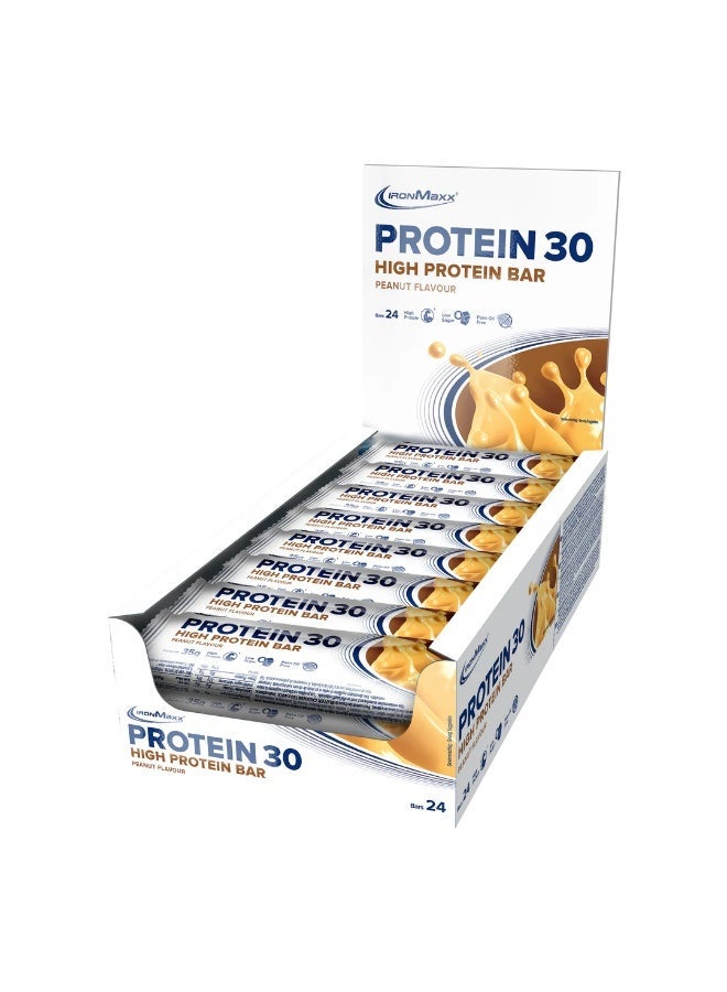 IronMaxx PROTEIN 30 Bar | 24 x 35g | 30% Protein, Peanut Flavour, Low Sugar, Vitamin-Enriched - Image 2