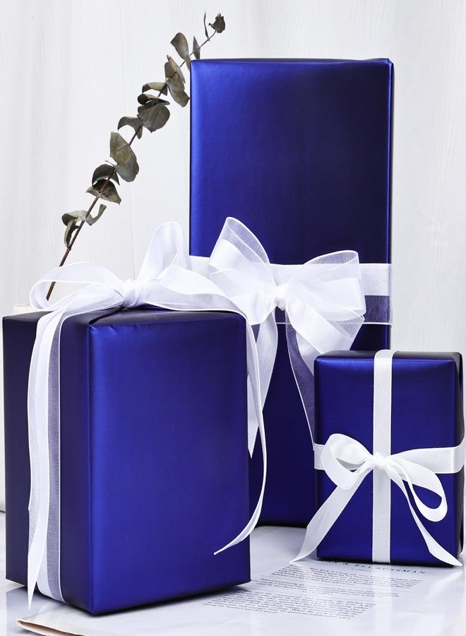 NESCCI Matte Metal Blue Wrapping Paper, Solid Color Paper,Gift Wrapping Paper,Perfect for Wedding,Valentine's Day,Birthday, Christmas,Baby Shower,DIY Bouquet (17 Inches X 32.8 Feet) - Image 4